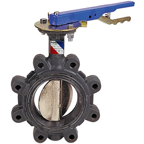 LD-3010 - Butterfly Valve - Ductile Iron, Lug Type, 250 PSI On NIBCO