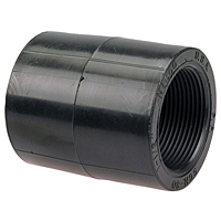 Thread Coupling FPT x FPT - Black Polypropylene Schedule 80, 6101-3-3