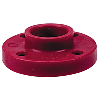 Socket Flange - Kynar® Red PVDF Schedule 80, One-Piece Solid Design, 6551-H