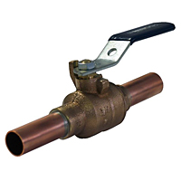 Ball Valve - Bronze, 200 PSI, Stainless Steel Trim, Copper Stubout, PS585-70-66