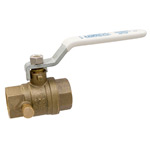 Ball Valve – Lead-Free Brass, Two-Piece, Full Port, NPT x NPT, with Drain, T-FP-600-AD-LF