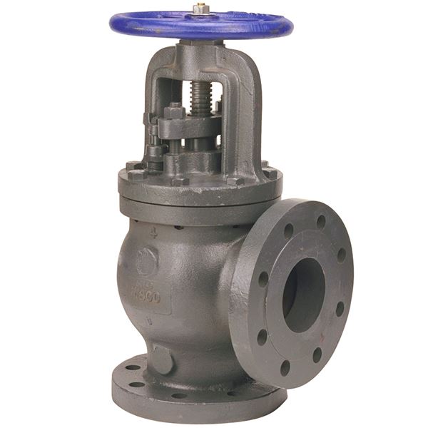 F-869-B - Angle Valve - Steam Stop-Check, Cast Iron On NIBCO