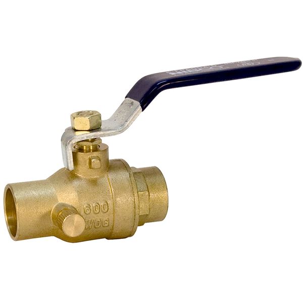 S-FP-600-AD - Ball Valve - Brass, Two-Piece, Full Port, C x C, with