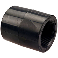 Female Adapter Coupling S x FPT - Black Polypropylene Schedule 80, 6103