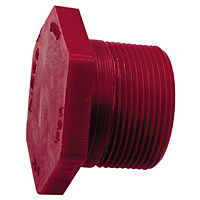 Thread Plug MPT - Kynar® Red PVDF Schedule 80, 6516-4
