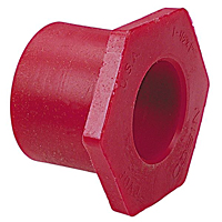 Flush Socket Reducer Bushing Spg x S - Kynar® Red PVDF Schedule 80, 6518