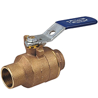 Two-Piece Bronze Ball Valve - Full Port, Solder End Connections, S-585-70