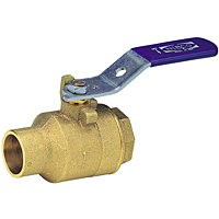 Two-Piece Bronze Ball Valve - Solder Body, Threaded End Connections, ST-585-70