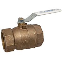 T-580-66-LF - Two-Piece Bronze Ball Valve - Lead-Free*, Stainless 