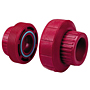 FKM Threaded Union FPT x FPT Kynar® Red PVDF Schedule 80, 6533-3-3
