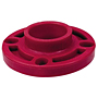 Socket Flange S - Kynar® Red PVDF Schedule 80, One-Piece Webbed Design, 6551-W